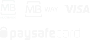 Multibanco, MB Way, Visa, PaysafeCard, Payshop